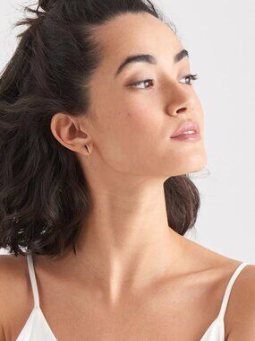 Ania Haie Sterling Silver Geometry Solid Drop Earrings